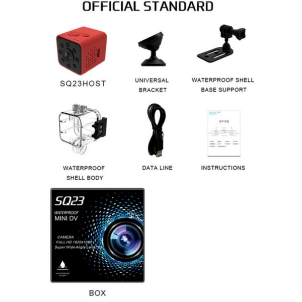 Minikamera Wifi Cam SQ23 Full Hd 1080P Original Sport Dv Recorder 155 Nachtzicht Kleine Actie Kamera Videokamera dvr BLACK SQ23 Add 32G SanDisk Card