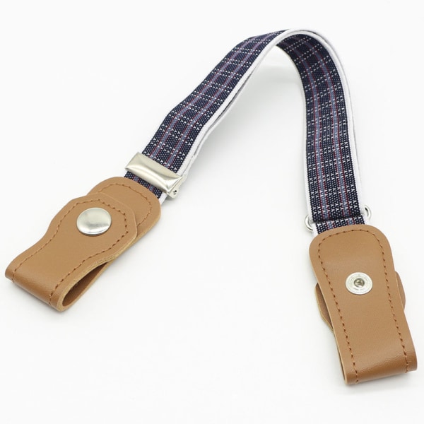 Barnbälte Elastiskt Bälte för Barn Pojkar och Flickor Elastiskt Byxbälte Barn Anti-Fall Byxbälte Tryckknapp Dark purple stripe