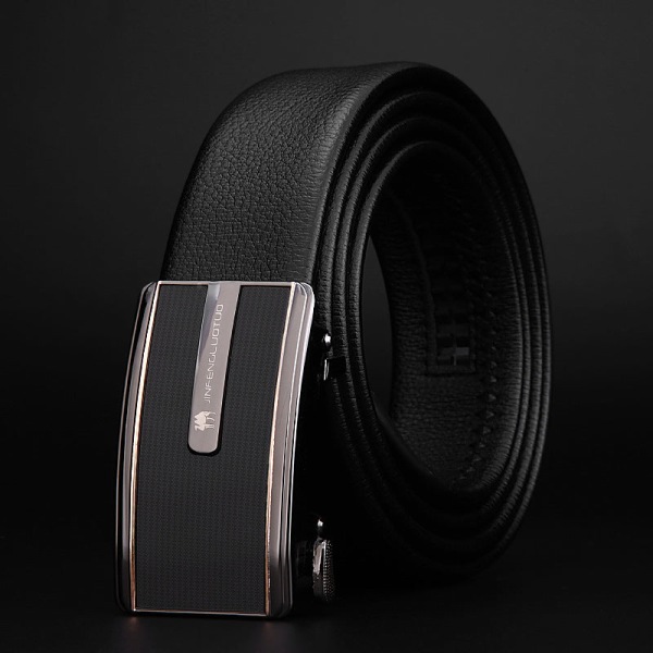 Herre Inner Automatisk Spenne Lærbelte Rent Herre Business Belte Style 1 (black)