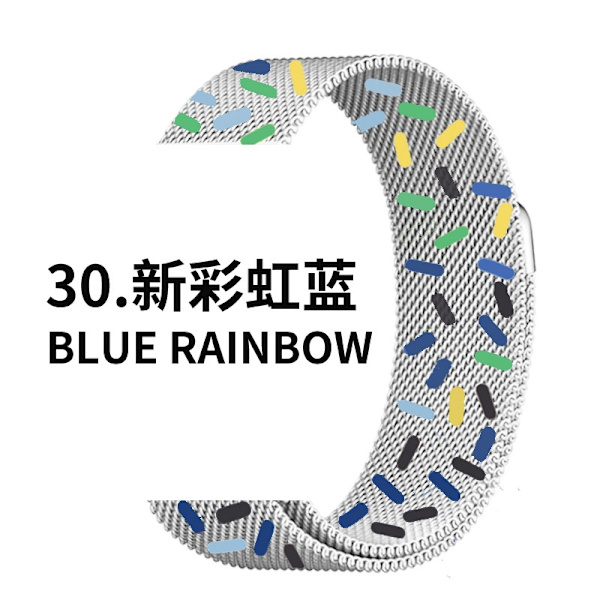 Klockarmband för Apple Watch iWatch 42/44/45/49/46mm 0:e generationen 30 Rainbow Blue