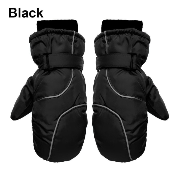 1 Par Nye Mote Barn Vinter Snø Varme Hansker Gutter Jenter Ski Vindtett Vanntett Tykke Votter Holder Fingrene Varme 6-12 years old2 One Size