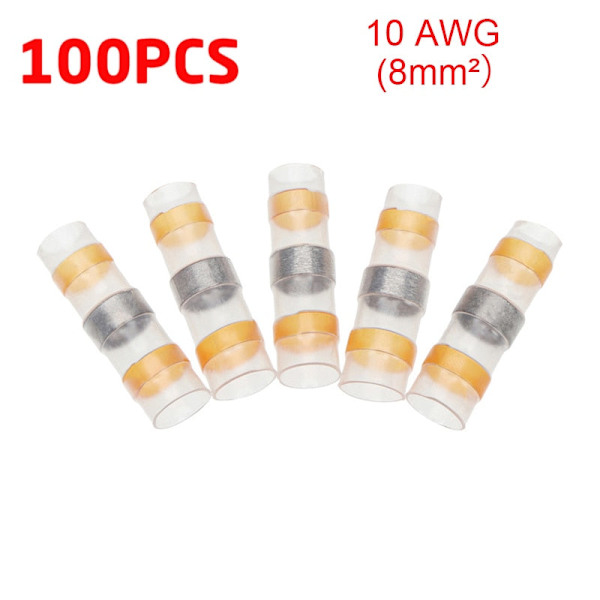 200/100/50 stk. vandtætte loddetætnings varmekrympende samlemuffer Lug Terminaler Elektrisk ledning Bil isoleret terminal As photo orange 100pcs