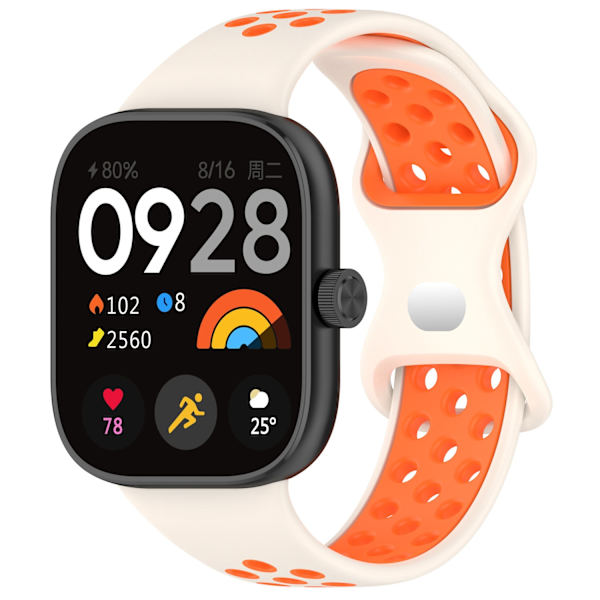 Kellon ranneke Apple Watch iWatch Redm 4/5 Starlight Orange -kelloon