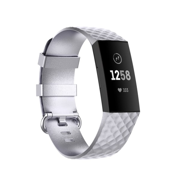 Klockarmband för Fitbit Charge 4 Armband Sport Klockarmband Silikonarmband för Fitbit Charge 3/3 SE Tillbehör Light gray L