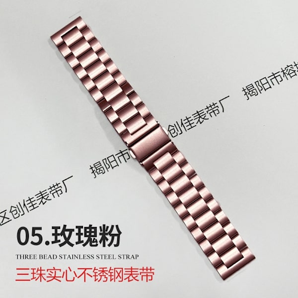 Kellon ranneke Apple Watch iWatch S10: 42mm 5 kolmen helmen kiinteä ruusu vaaleanpunainen