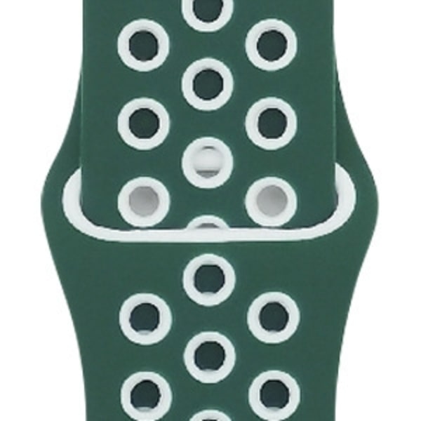 Kellon ranneke Apple Watch iWatchille S10-42mm 38/40/41mm-L 54 tummanvihreä + valkoinen