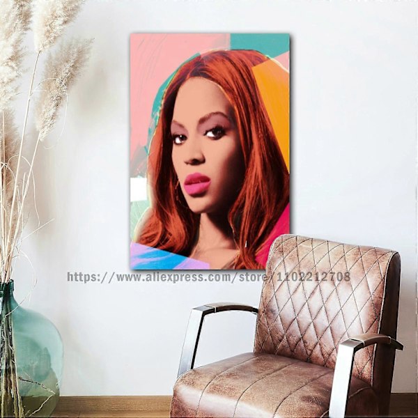 Beyoncé poster dekorativ canvas 24x36 poster rum bar café dekoration present tryck konst väggkonst Stil-7 50x75cm Ingen Ram Style-7 50x75cm No Frame