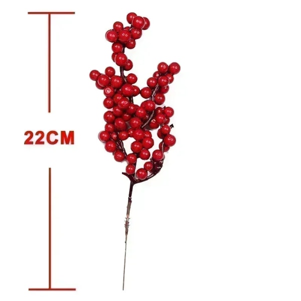 1-10 st Julsimuleringsbär 14 Bär Konstgjord Blomma Frukt Körsbärsväxter Hem Juldekoration DIY Gåva A-3 PCS
