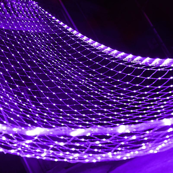 Nätljus, Utomhus Nät Slinga 192LED 3*2 Meter 8 Lägen med 30V Säker Spänning för Jul Bröllop Trädgårdsdekorationer Red EU Plug
