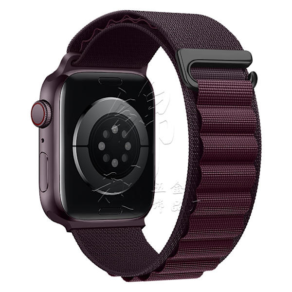 Kellon ranneke Apple Watch iWatch 38/40/41/42mm karmiininpunainen kirsikka