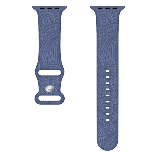 Klockarmband för Apple Watch iWatch 42/44/45/49MM Förlängt Cashew Blomma Isblå