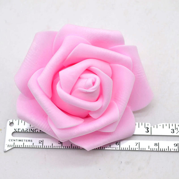 20 st 6 cm Stora PE Skumrosor Konstgjorda Blomhuvuden För Bröllopsfest Dekoration DIY Kransar Hem Dekorativa Hantverksmaterial F07 red 30pcs
