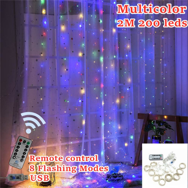 3*3M USB LED Verhoketju Kuparilanka Keijuvalot Garland Puutarha Häät Koristelu Valosarja Warm white 3M