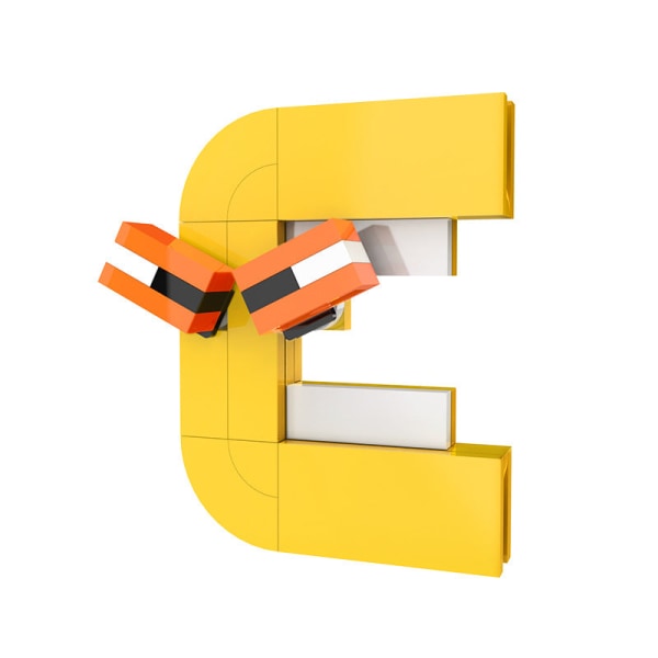 Buildmoc Børns Pædagogisk Legetøj Pædagogiske Alfabet Byggeklodser Alfabet Byggeklodser Legender O (number 19) 6.4*1.6*6.9