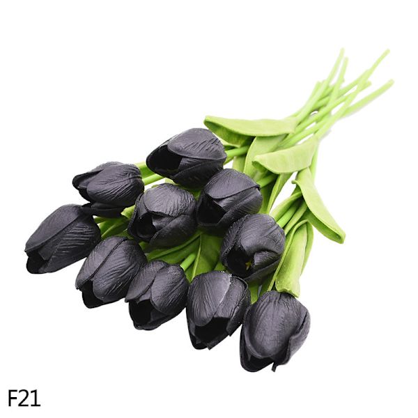 5/10 stk. Tulipan Kunstig Blomst Real Touch Kunstig Buket Falsk Blomst Til Bryllupsfest Dekoration Forsyninger Hjemmehave Ornamenter F21 10PCS