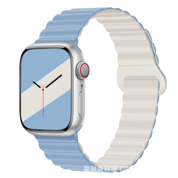 Klockarmband för Apple Watch iWatch 38/40/41mm Mist Blue med Starlight