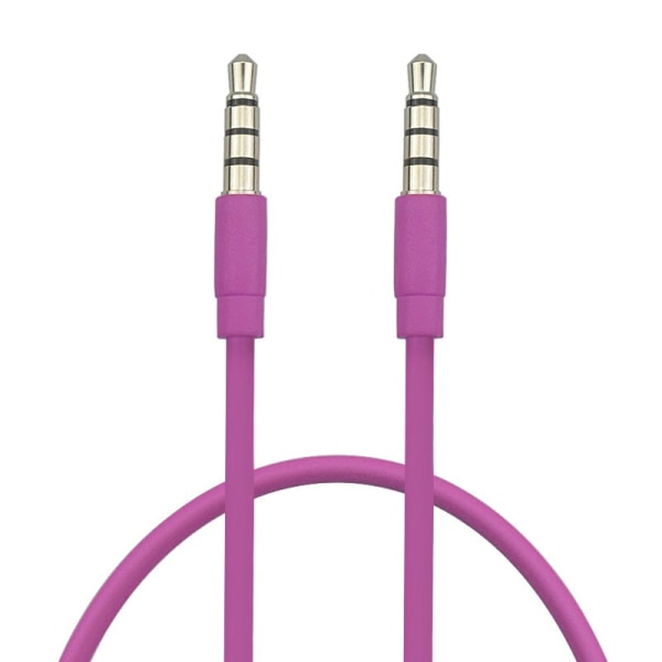 4-polig Aux-kabel 3,5 mm hane till hane Jack Ljudkabel Nickelpläterad kontakt Stereo Ljudsladd för Hörlurar Högtalare MP3/4 CD-spelare Black 0.15M