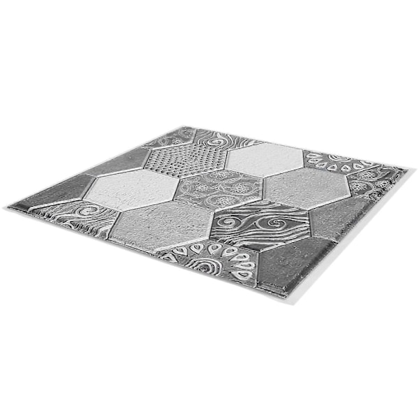 Vattentät PVC Tunnelbana Kök Kakel Backsplash Skala och Stick Självhäftande Tapet DIY Badrum V