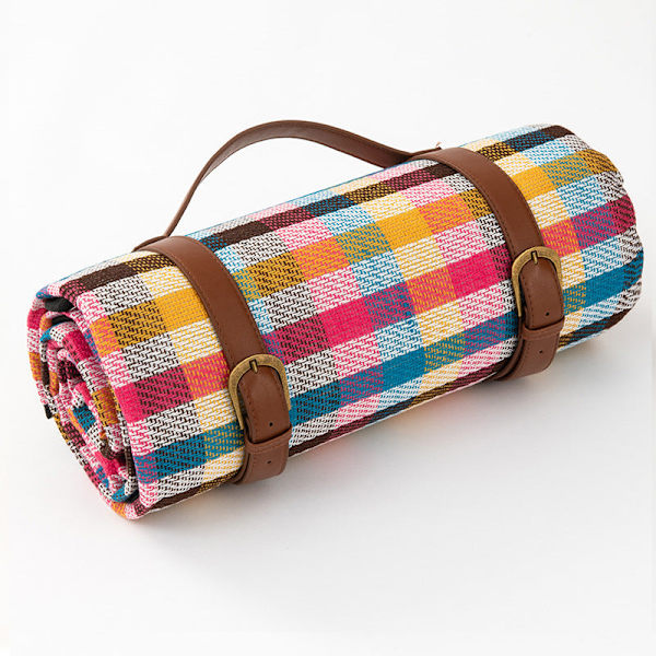 Paksu nahkainen ruudullinen piknikmatto, kokoontaitettava retkeilymatto, vedenpitävä kosteudenkestävä ulkoiluun, retkeilyyn, rannalle, piknikpeitto 01 150x200