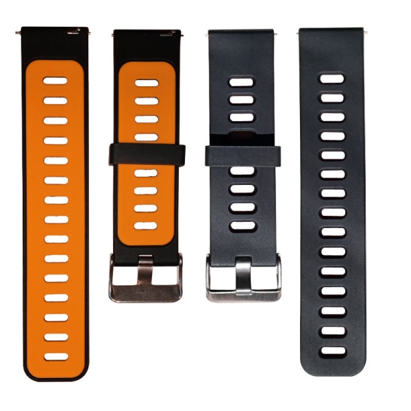 Tvåfärgat Klockarmband 22mm för Huami Amazfit2 Samsung WACTH 46mm Outer Black and inner Blue