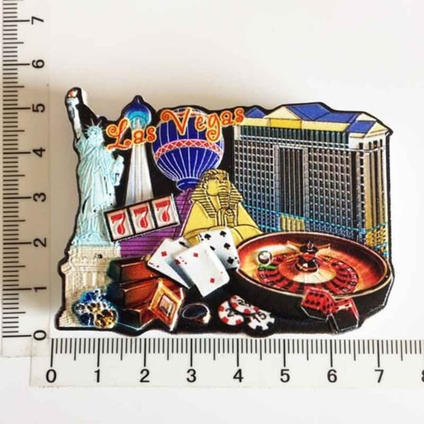 Maailman matkailu jääkaappimagneetti matkamuisto USA Las Vegas Florida kulttuurimaisema jääkaappitarrat lahjasetti kodin sisustus D