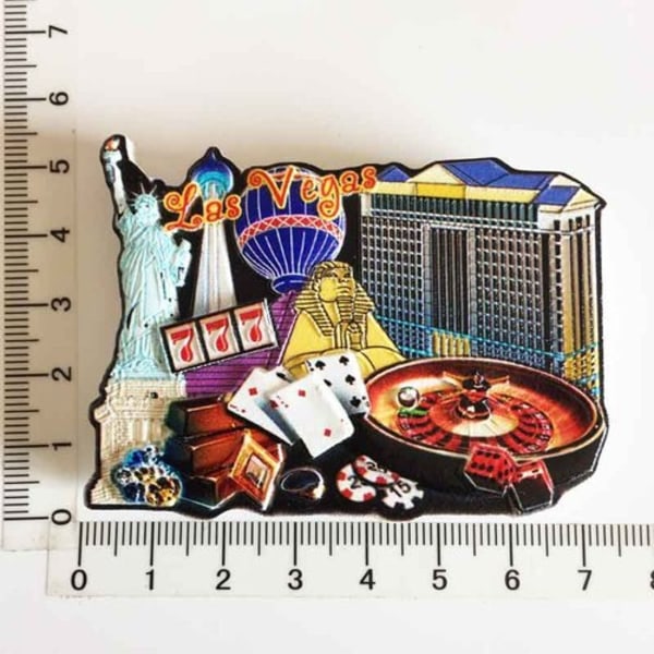 Världsturism Kylskåpsmagnet Souvenir USA Las Vegas Florida kulturlandskap Kylsklistermärken Set Heminredning G