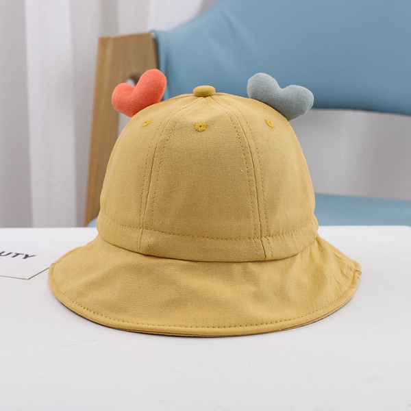 1-3 År Gammel Sød Kærlighed Drenge og Piger Spand Hat Baby Hat Børn Baby Solhat Blue 48-50cm (1-3 years old)