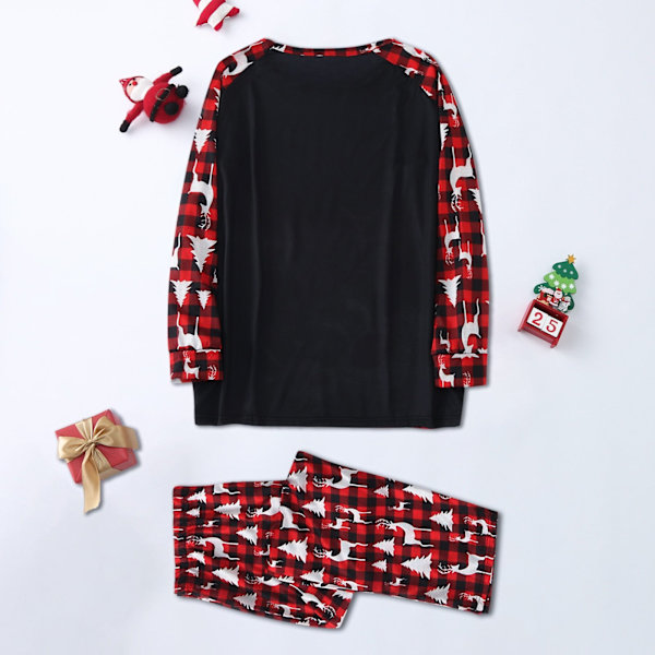 Julpyjamas Matchande Familj Pyjamas Hjorttryck Kläder Blus Toppar Och Byxor Pappa Mamma Barn Pyjamas Child 6Y