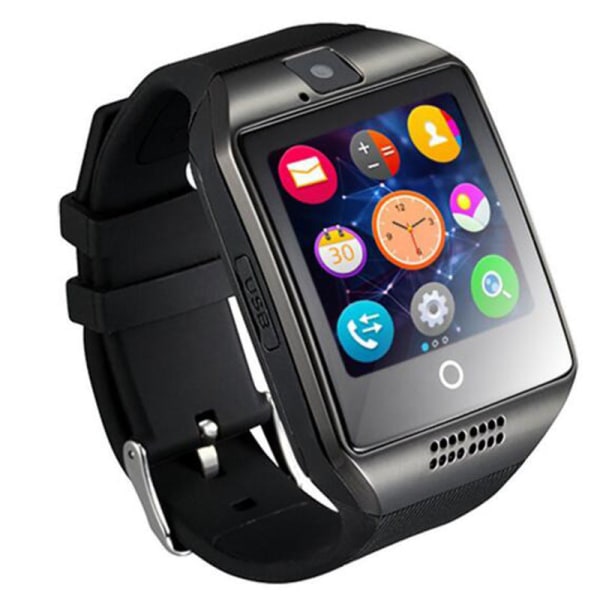 Smart Watch Card-insättning Bluetooth Smart Watch Cross-Border Hot Selling Kamera Sport Övervakning Ring Watch Silver foreign language version