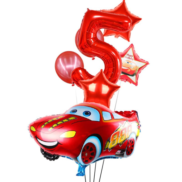 1 set stor storlek tecknad bil folieballong stjärna latex Uppblåsbara heliumballonger Bröllopsdekoration Grattis på födelsedagen Festtillbehör 1 set7