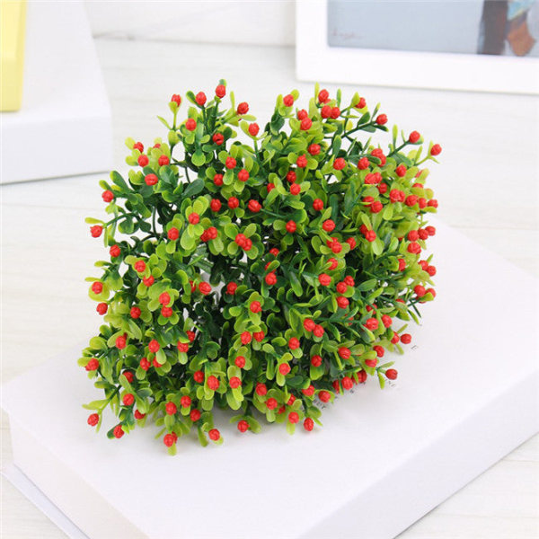 Kunstig Milan Blomsterbuket til Fest Bryllup Fake Plante Hjem Ferie Juledekorationer Kunstige Planter 2