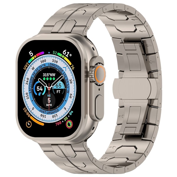Klockarmband för Apple Watch iWatch 42/44/45/49mm titan reptåligt Titanfärg