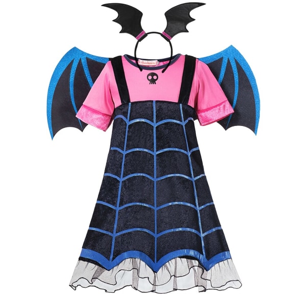 Disney Maleficent Halloween kostymklänning för flickor Vampyr Mirabel Isabella Princess Cosplay Festklänning Flickor Charmklänningar 5-6T Maleficent set D