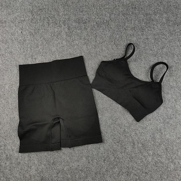 Joogasetti treenipaitoja urheiluhousut rintaliivit kuntoilu juoksu urheilusetti naisille dark grey-AA M