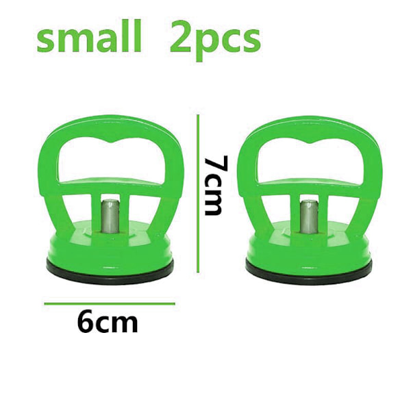 2 kpl Raskaan sarjan imukuppeja - Kolhujen oikaisija imukuppi korjaustyökalu poistotyökalu auton kolhujen korjaukseen autotarvikkeet green 2pcs