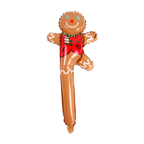 61 cm Jule Oppustelig Stang Slikkepind Elg Hoved Peberkage Mand Snemand Holder Ballon Fest Dekoration Pige Ballon Deer head
