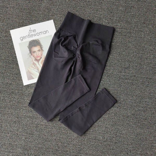 Joogaleggingsit Fitness Juoksu Korkeavyötäröiset Joogahousut Naisille gray L