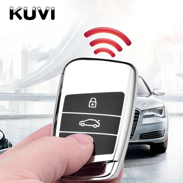 Mjukt TPU Bil Fjärrkontroll Nyckel Fodral Skydd Hållare Skal Fob För Magotan Passat B8 För Skoda Superb A7 Tillbehör red