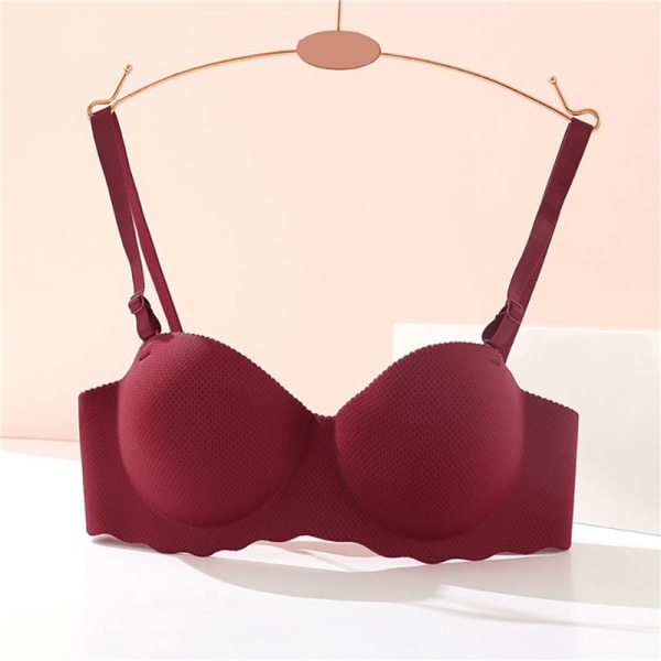 BH Dam 1/2 kopp BH Mjuk Trådlös Bralette Andas Underkläder Candy Color BH Damunderkläder Purple 32A/B