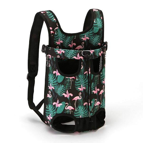 Högkvalitativ Djurbärarryggsäck Hopfällbar Hund Kattväska Canvas Denimväska För Liten Hund Kattbärare Mode Harnes De Perro Mochila Flamingo L