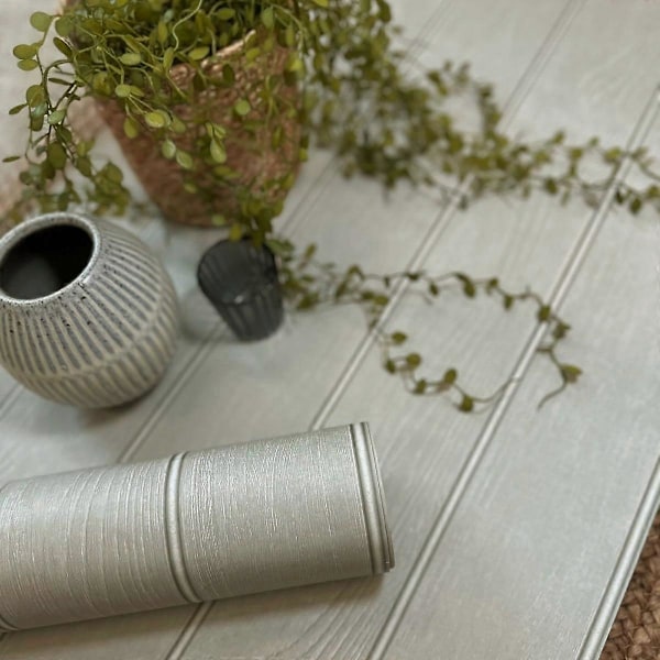 Helmillä koristeltu puupaneelitapetti Belgravia harmaa Grey