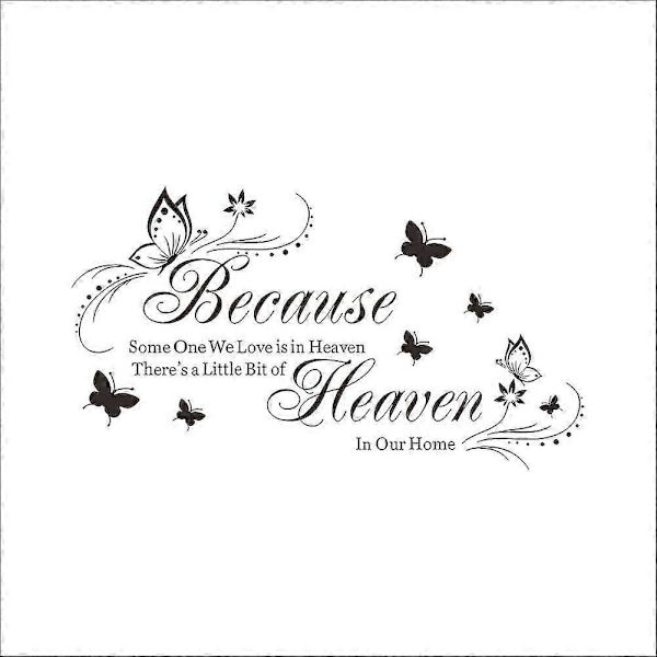 \"Heaven In Our Home\" seinätarrat, lainaukset ja sanonnat, seinäkoristeet, taidekoristelu makuuhuoneeseen ja olohuoneeseen