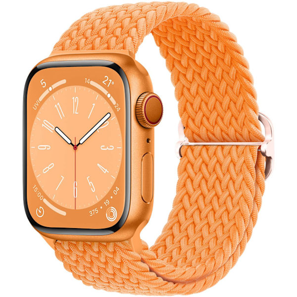 Klockarmband för Apple Watch iWatch 42/44/45/49mm ljusorange