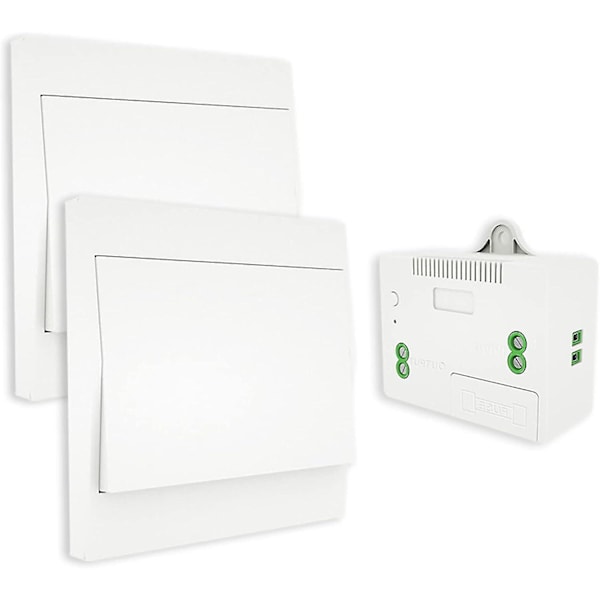 Trådlös Strömbrytare, Utan Batteri, Väggfjärrkontroll Växelström, Självförsörjande Väggströmbrytare, Utan Kabeldragning, Sändare För Väggpanel (kit 2-vägs)