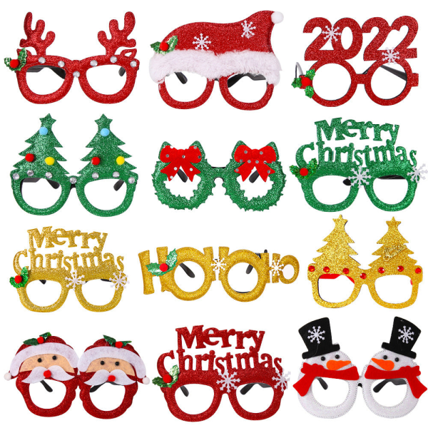 Juldekorationer Julprodukter Snögubbe Gevir Julglasögon Dekoration Festtillbehör Red HOHO