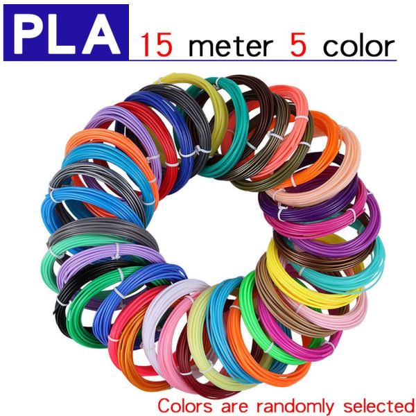PLA Färgad Luktfri Säkerhetsplast 3D-Pennfilament Diameter 1,75 mm För 3D-Utskriftspenna Barn Födelsedag Kreativ Julklapp 30 Meter-6 Color