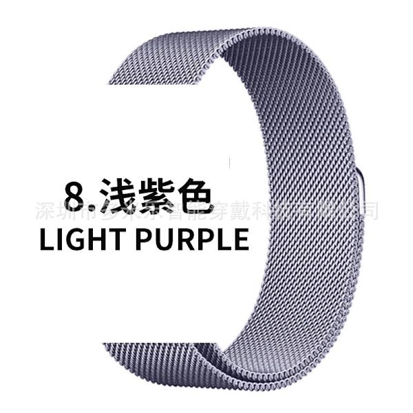 Kellon ranneke Apple Watch iWatch -kelloon 42/44/45/49/S10-46mm Laventeli Vaalean Violetti