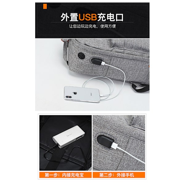 Miesten urheilullinen ulkoilureppu matkustamiseen Grey