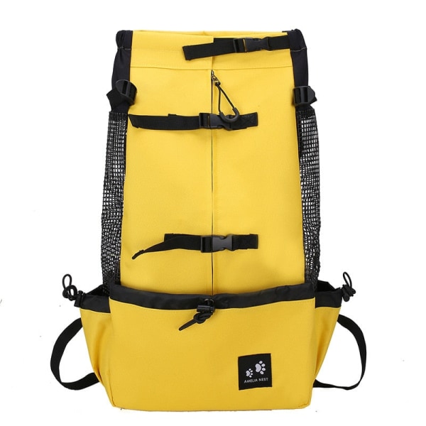 Udendørs Rejse Hvalp Medium Hunderygsæk til Små Hunde Åndbar Gåtur Fransk Bulldog Bæretasker Kæledyrsartikler Yellow L-suit 8-16kg