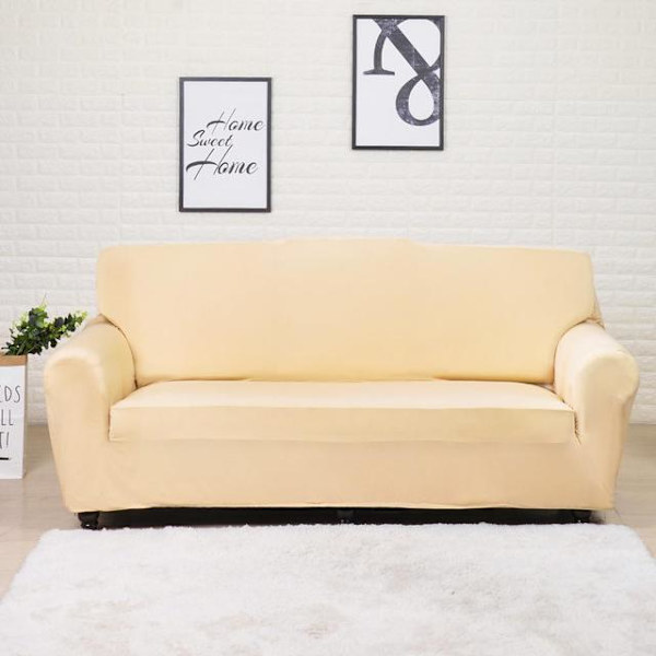 Ensfarvet Sofabetræk Stor Elasticitet Stræk Sofabetræk Loveseat Sofa Hjørnesofa Håndklæde Møbelbetræk 1/2/3/4 Personers Grey 1-seater 90-140cm